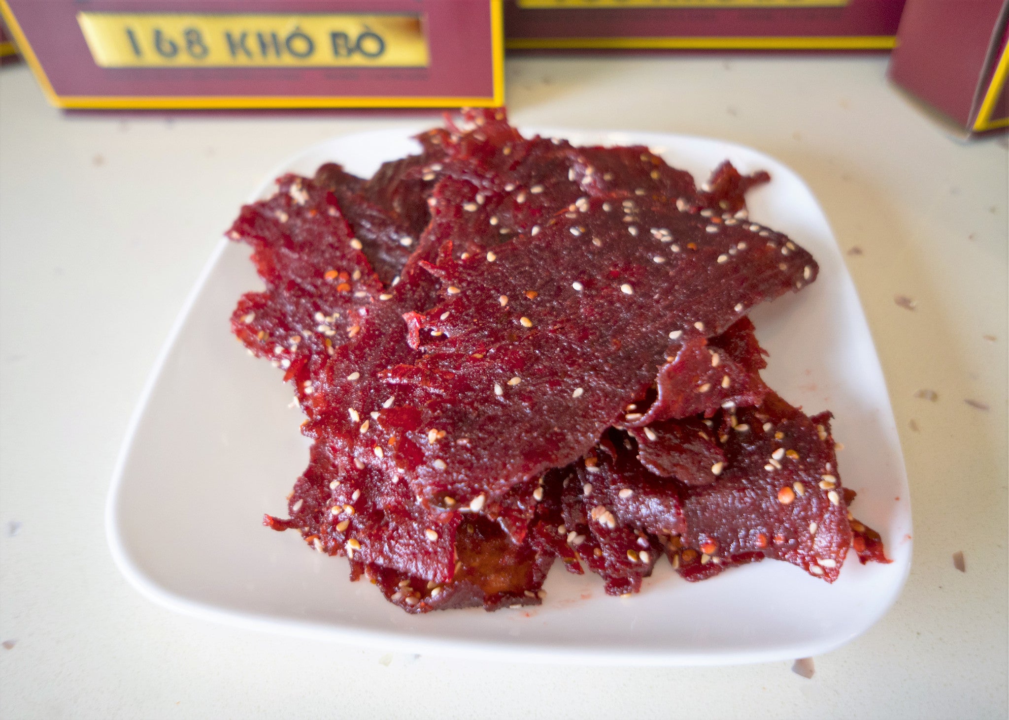 Kho Bo Me Mieng (non spicy- sesame jerky)