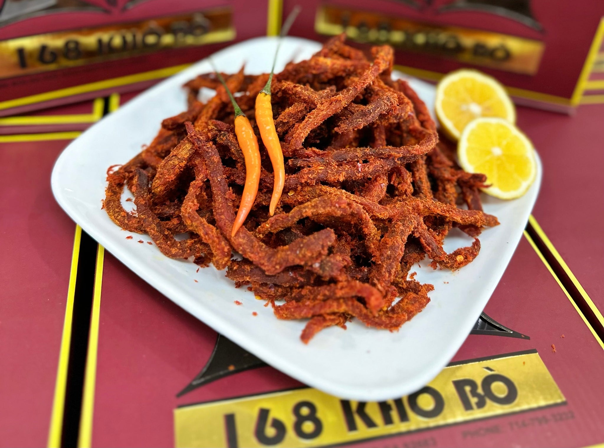 Khô Bò sợi cay (Spicy Beef Jerky strand)