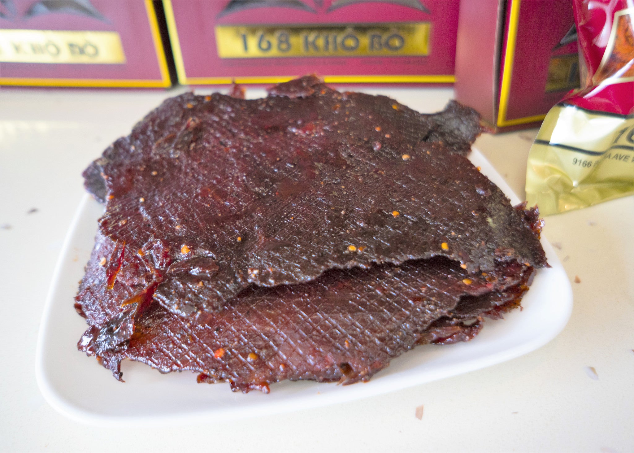 Kho Bo Teriyaki Tieu Cay ( Black Pepper Teriyaki Beef Jerky)